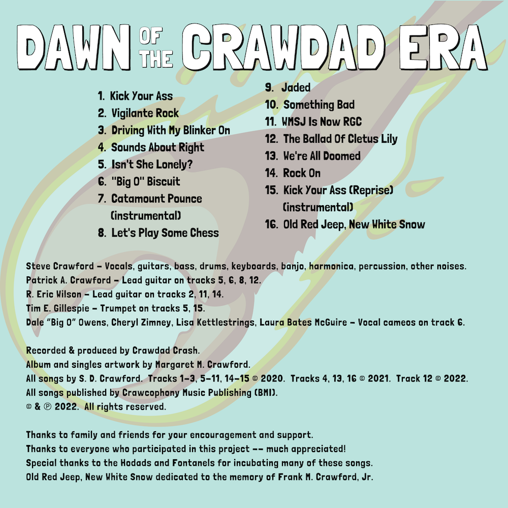 Back cover of CD.