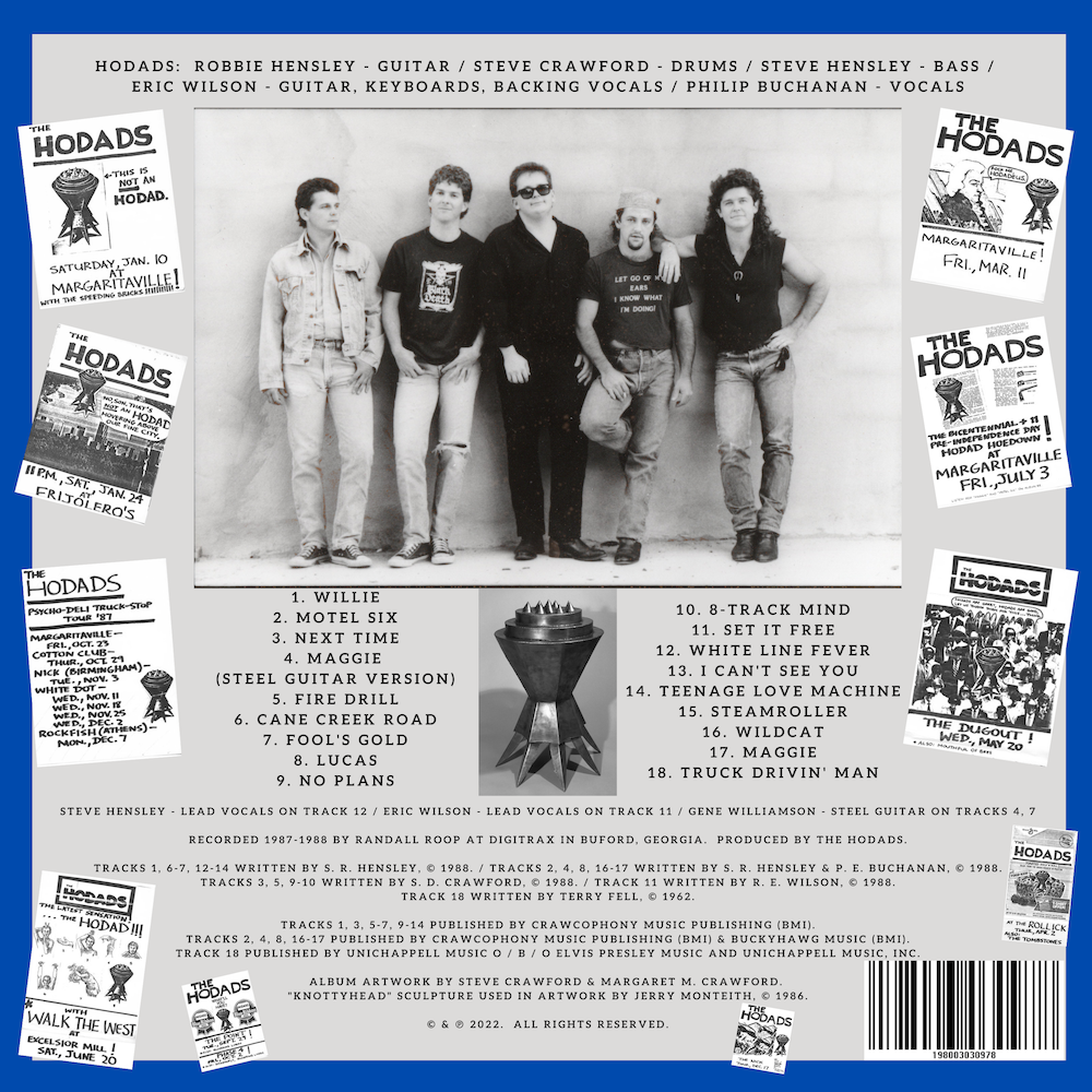 Back cover of CD.